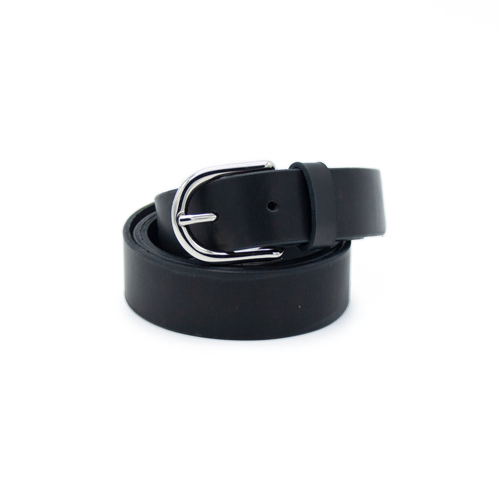 Cintura Cuoio Fibbia Argento 3cm
