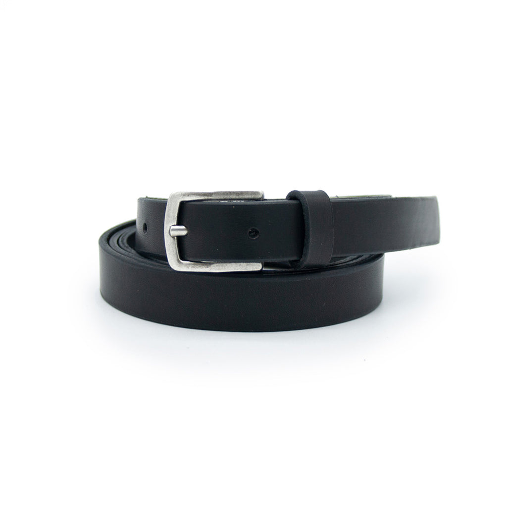 Cintura Cuoio Fibbia Argento 2cm