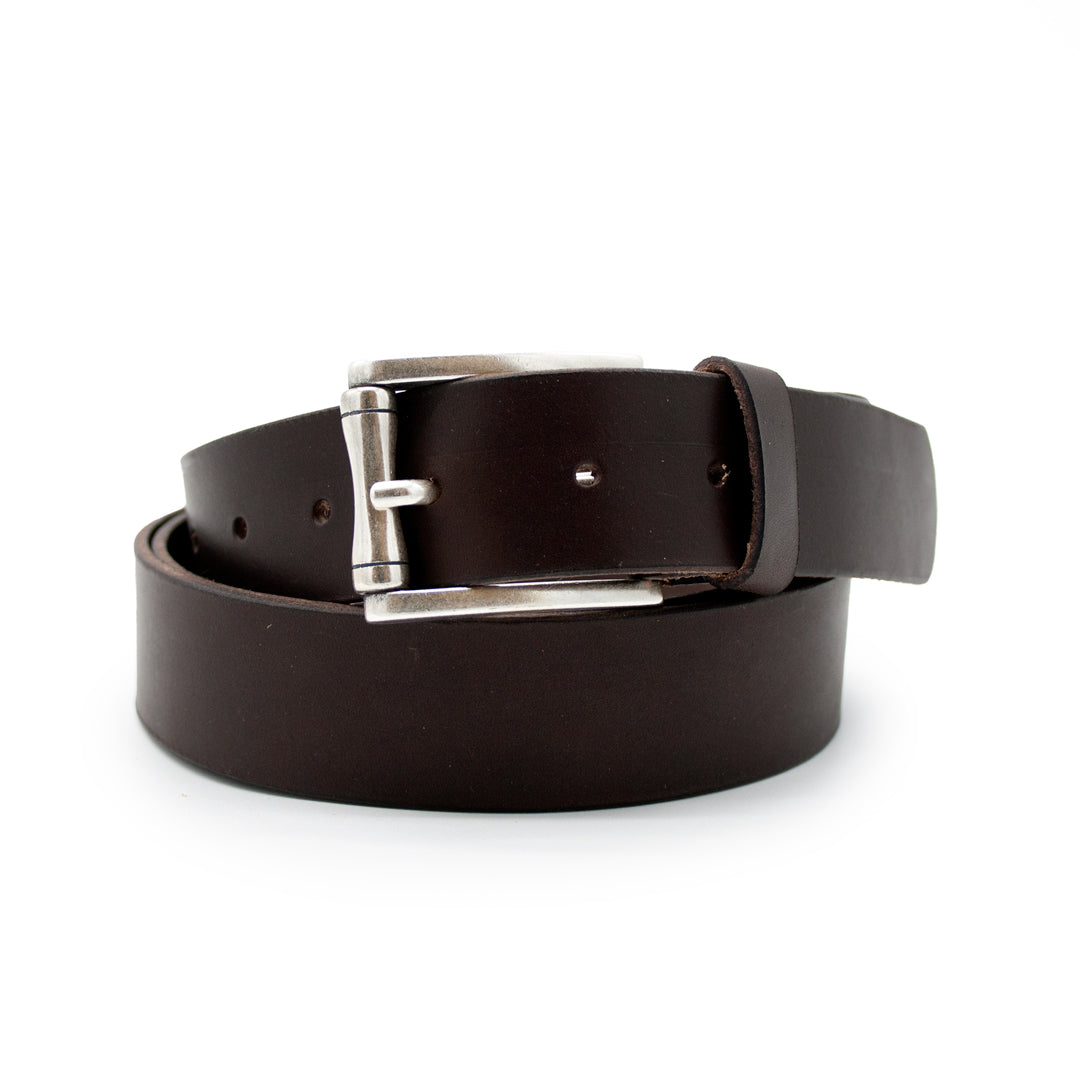 Cintura Cuoio Fibbia Rullo 3,5cm