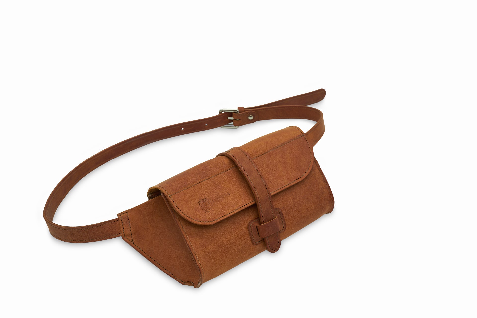 Marsupio Artigianale in Pelle colore Arancio